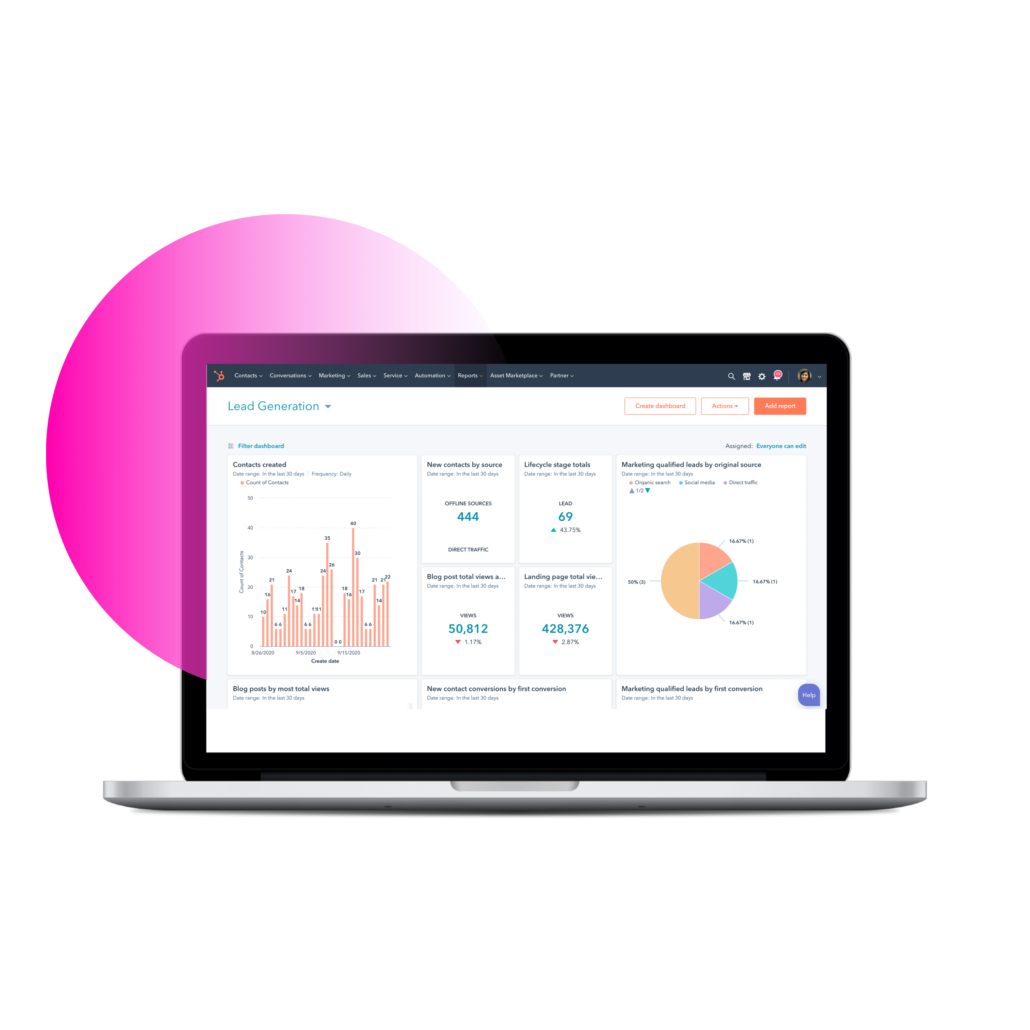 Natural Social Media Webinar Livestream Promotion Computer Mockup Instagram Post